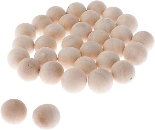 Amazon Sharprepublic ウッドボール 天然木ビーズ 丸玉 木球 木製ボールビーズ 工芸品作り Diy クラフト 装飾 約個入 ビーズ ストーン 通販