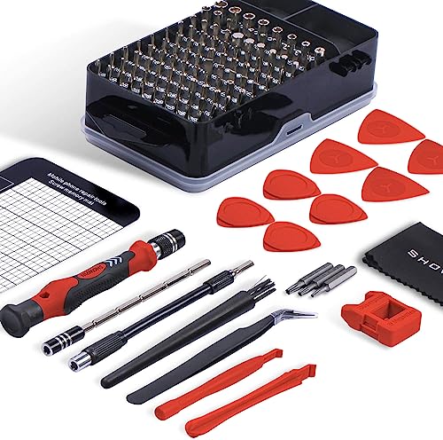 Image of Precision Screwdriver Set, SHOWPIN 122 in 1 Computer Screwdriver Kit, Laptop Screwdriver Sets with 101 Magnetic Drill Bits, Electronics Tool Kit Compatible for Computer, Tablet, PC, iPhone, PS4 Repair