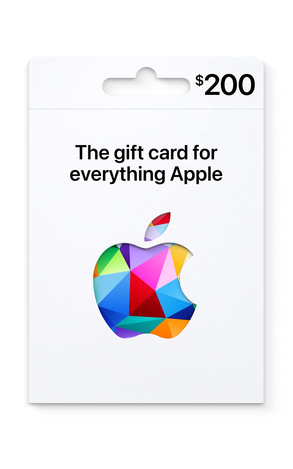 Apple Physical Gift Card - App Store, iTunes, iPhone, iPad, AirPods, MacBook, accessories and more - $200