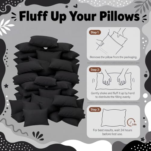 Image of Xuhal 20 Pcs Purse Insert Pillows Set Fillers to Keep Shape, Uniform, Black