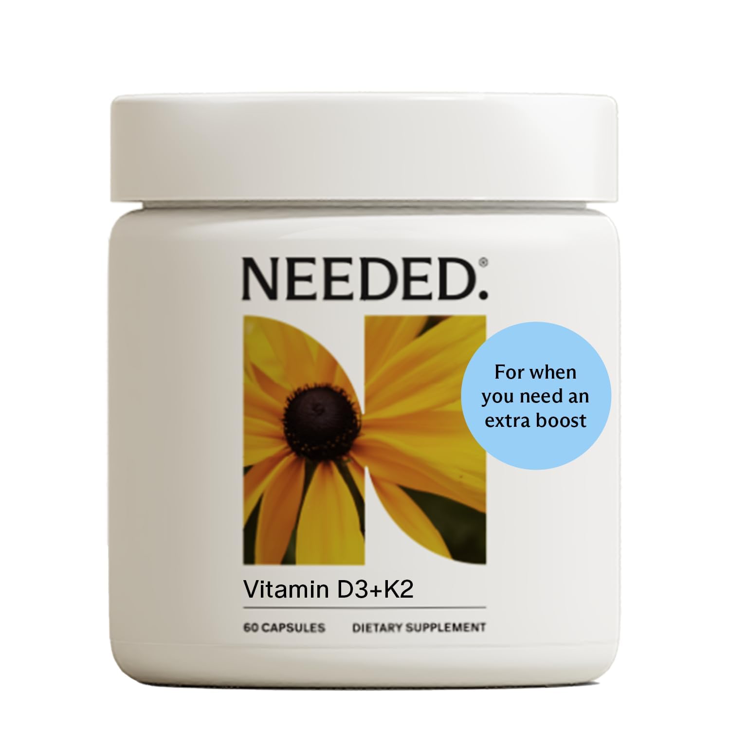 Needed. Expertly-Formulated Prenatal Vitamin D3/K2