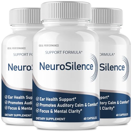 Neurosilence Capsules, Official Neurosilence Tinnitus Relief for Ringing Ears Pills with Natural Ingredients for Ear Comfort Advanced Ear Health Support Supplement, Neuro Silence Reviews (3 Pack)