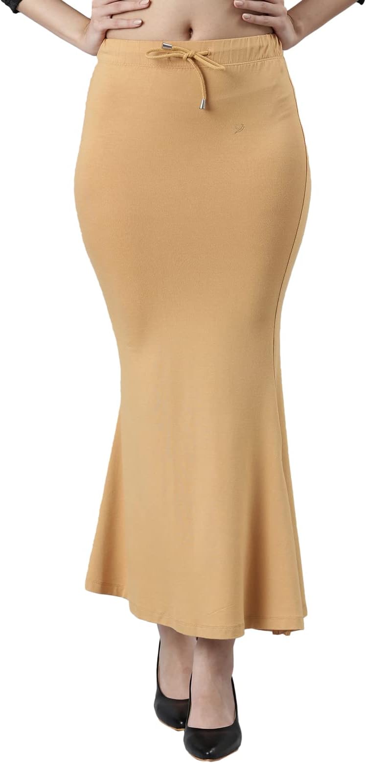 TWIN BIRDS Super Soft Viscose Elastane Fabric Saree Skirt/Shaper/Shapewear for Women