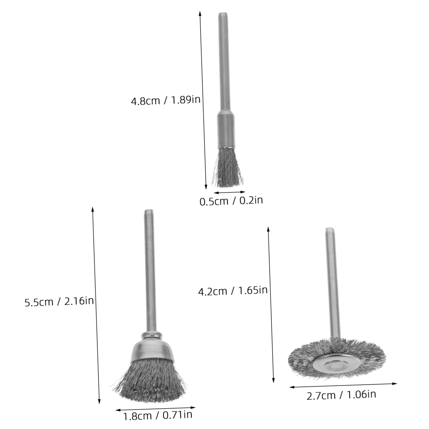 Cabilock Wire Brush for Grinder and Drill 30pcs Set Rust Removal Brush Wire Wheel for Cleaning and Polishing