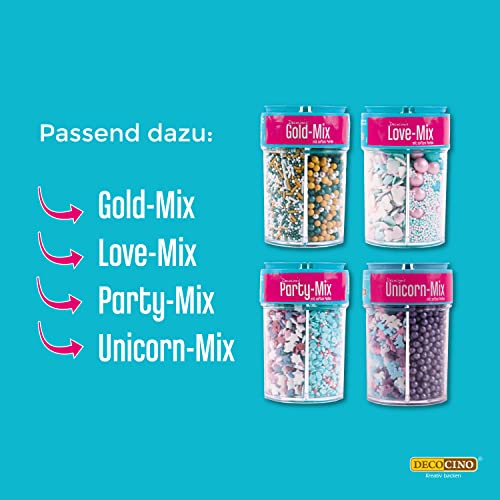 Decocino "Love-Mix" Streusel-Mix Zucker-Perlen, Streu-Konfett, Torten-Deko, Muffin-Deko für Fondant, Cake-Pops, 95g - Image 7