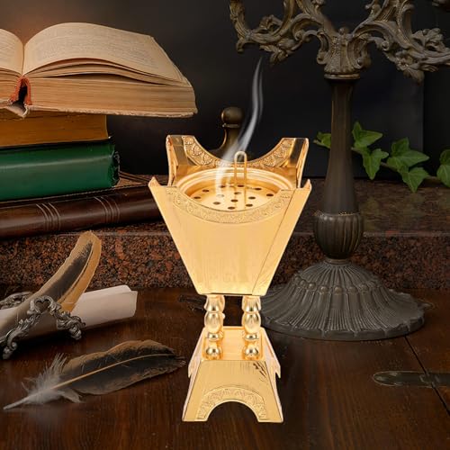 Brûleur de parfum en métal doré arabe, un objet décoratif d'exception - 5