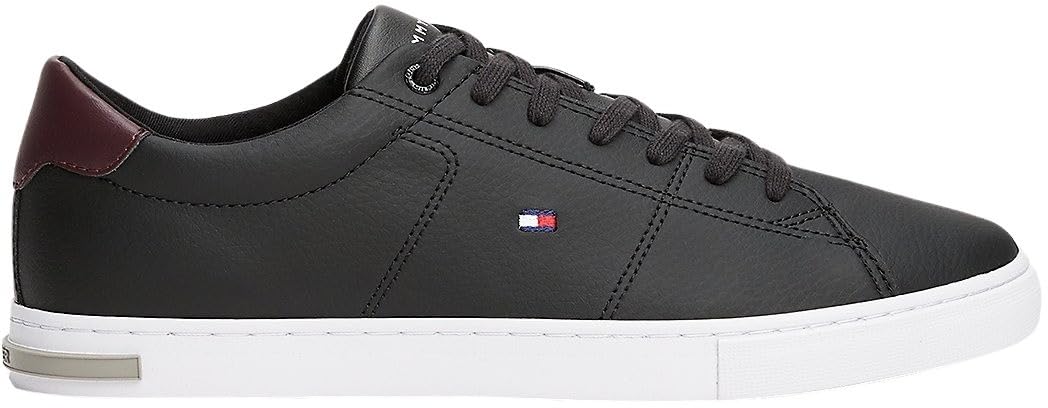 Tommy Hilfiger Herren Vulcanized Sneaker Essential Leather Detail Vulc Schuhe