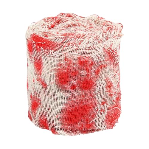 Fancyes Halloween Bloody Gauze Cosplay Accessories Photo Props for Porch Doors Yard