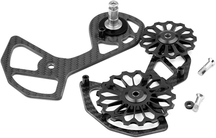Bicycle Carbon Fiber Ceramic Rear Derailleur 17T Pulley Guide Wheel for Shimano-6800/R7000/R8000/R9100/R9000 Bike Accessories Bicycle Rear Derailleur Cage