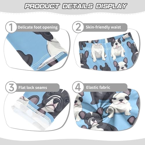 Boccsty Cute Dog Puppy Dark Blue Girls Leggings Kids Yoga Pants Dance Active Tights 4T3