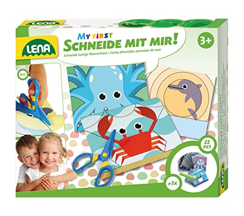 LENA - 42632 Mio Primo Tagliare Insieme a Me Mestiere e la Pittura Set per 3+ Anni Bambini