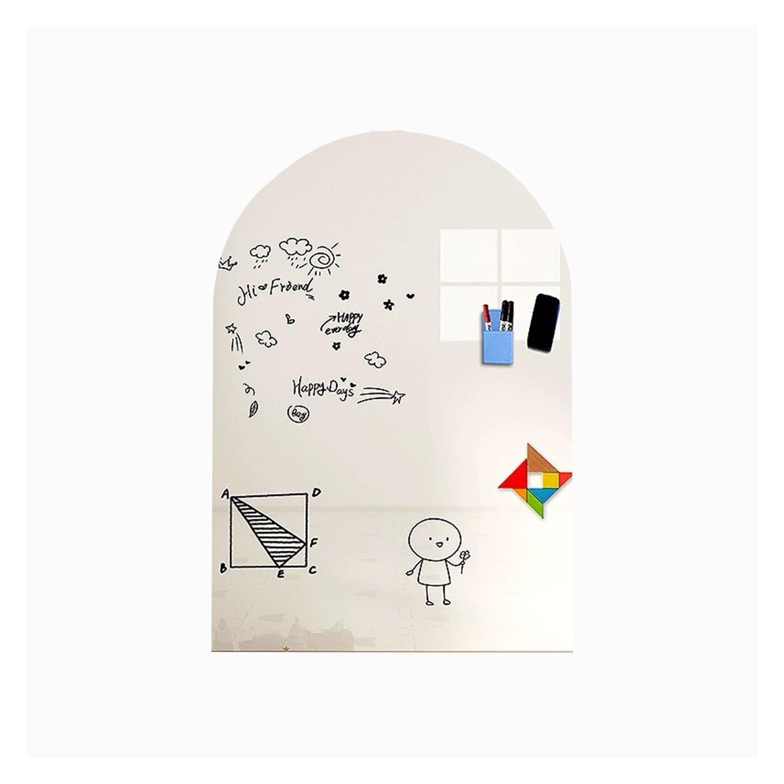 Adesivo da muro cancellabile per lavagna magnetica 40x32 pollici per progetti artistici per bambini e attività apprendimento Adesivo con gesso per