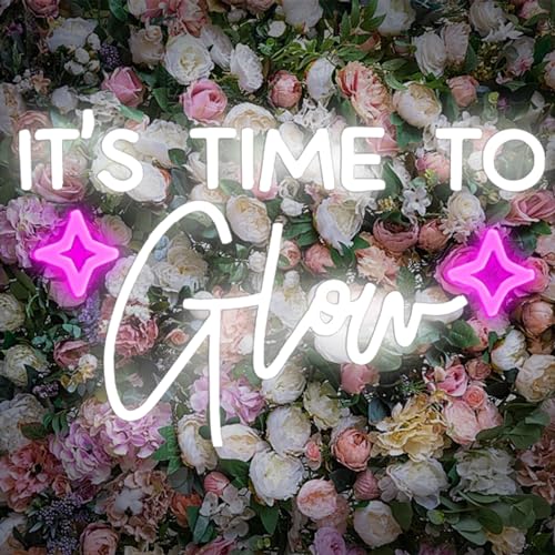 Image of It's Time To Glow Neon Sign Cowgirls Neon Decor Light Sign Girl Glow Party Led Neon Signs for Beauty Room Hair Salon Nails Wax Lash Beauty Decoration Wall Neon Sign