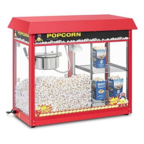 Palomitera Royal Catering RCPC-16E con Expositor caliente Cover