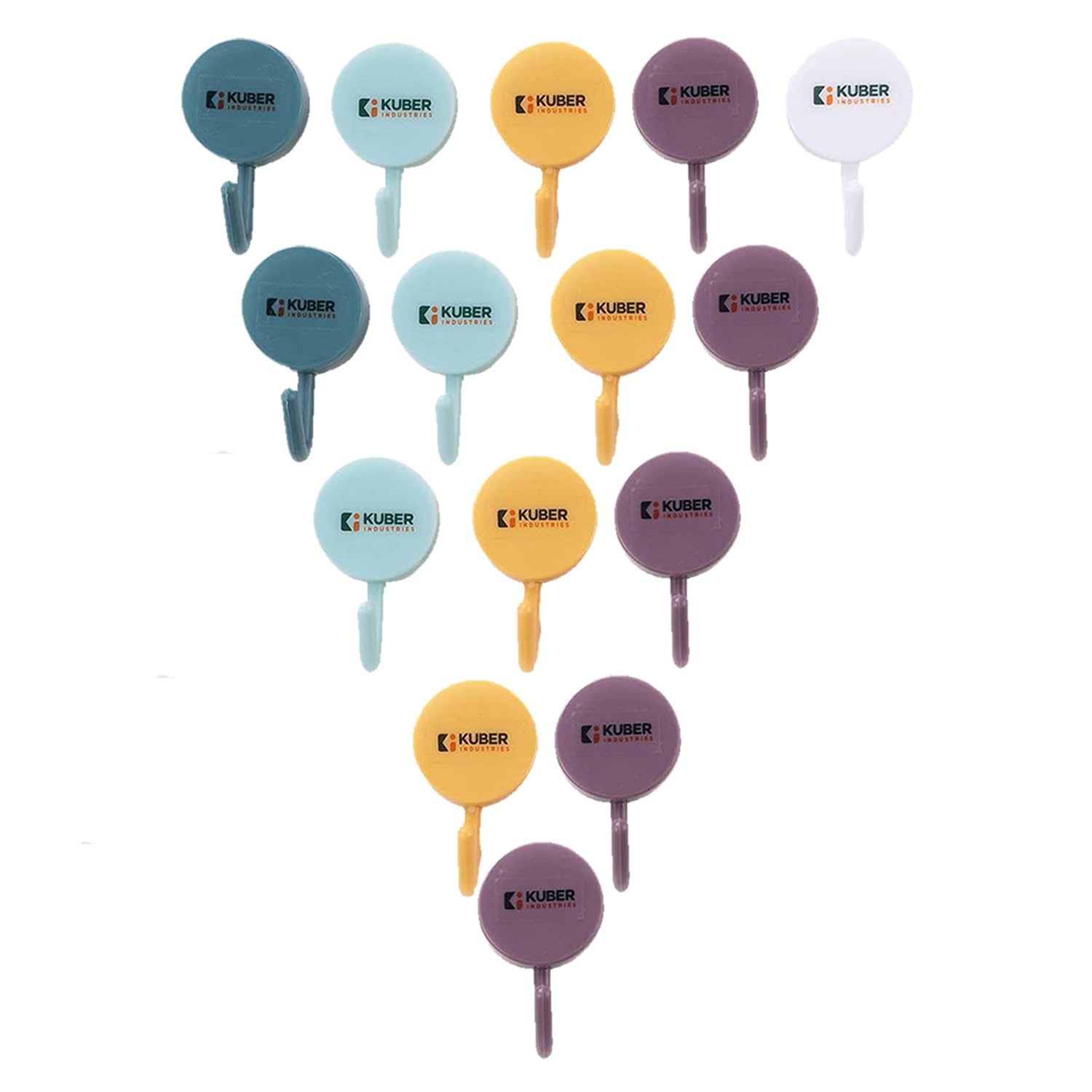 Kuber Industries Sticky Hooks for Wall|Durable & Rust-Proof|Self Adhesive Hook for Easy Installation|Multi-Purpose Wall Hooks for Bathroom, Kitchen, Bedroom|Pack of 15|1601|Multicolor (B0CH8GZ4PT) Amazon Price History, Amazon Price Tracker
