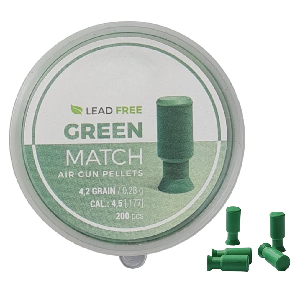 Green MATCH 200 PALLINI 4 5 4.5 45 MM PIOMBINI ARIA COMPRESSA GAS CO2 PALLINI PALLINI 4 5 4.5 45 MM