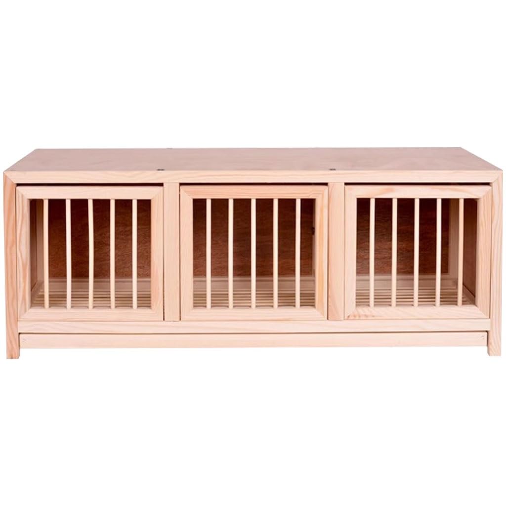 Jaula de Madera de 35 Pulgadas con 3 Puertas y Gran Capacidad, aviario Interior Duradero para Palomas, fácil de Limpiar y Montar, Loros, Palomas y pájaros pequeños.