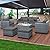 Lviden 6 Pieces Wicker Patio Furniture Sets Outdoor Conversation Set HDPE Rattan Sectional Sofa Couch with Storage Table and Grey Cushions