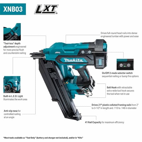 Makita XNB03Z Cordless Framing Nailer