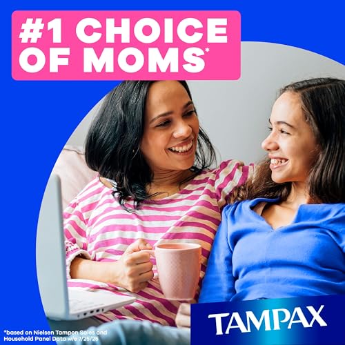 Image of Tampax Starter Kit Multipack, with LeakGuard Braid, Regular /Super Absorbency, Easy First Tampon Trial, Unscented, 12 Count