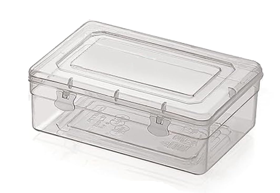 Multipurpose Mini Plastic Container Box Pack of 1 | Travel Organizer for Home Storage | Jewelry | Hair Pins | Medicines | Craft Material | Hardware - Trans 290 ml,(13.3 x 9.8 x 3.5)cm-image-34