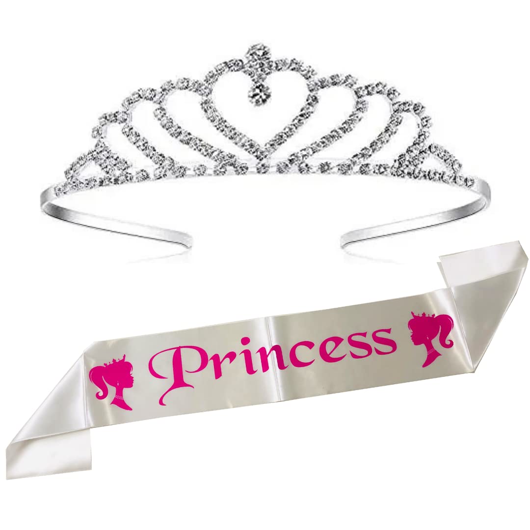Curated Cart® Princess Sash And Heart Crown For Happy Birthday, Girls Birthday Items Combo Kit (White) (B0BMG2HTLT) Amazon Price History, Amazon Price Tracker
