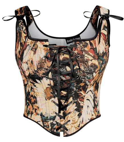 Image of Scarlet Darkness Women Renaissance Corset Pirate Bustier Top Bodice Bodyshaper