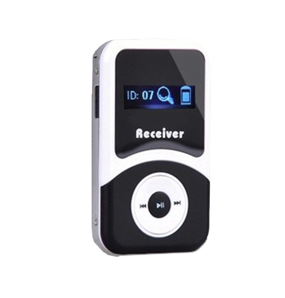 ATG-100T 72-76MHz Receiver for Wireless Tour Guide Monitoring Acoustic Audio Voice Transmission System Earphone For Church Interpreting Teaching Conference Travel Museum Translation(1 Receiver)