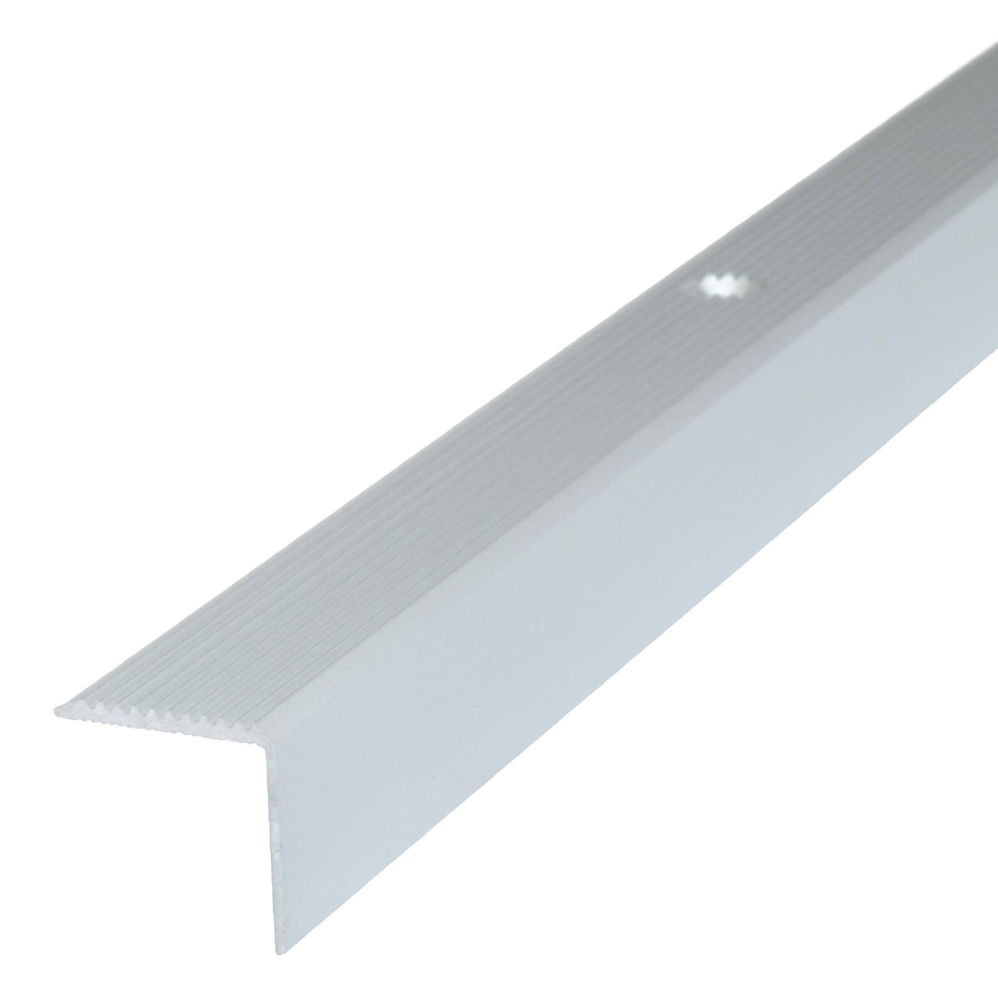 Dalsys Stair Nosing Profile Aluminum 200cm x 30mm x 30mm Floor Profile for Stair Angles for screwing Silver