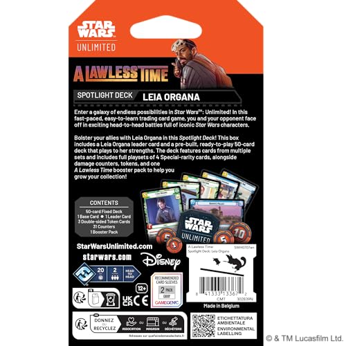 Asmodee Star Wars: Unlimited TCG A Lawless Time Leia Organa SPOTLIGHT DECK, Ready-to-Play 50-Card Deck + Booster Pack - Image 3