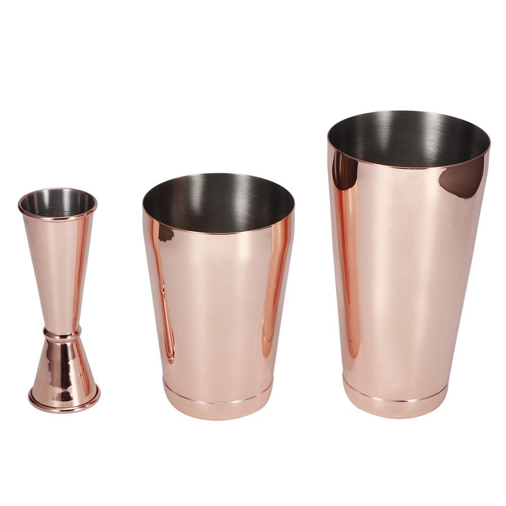 Juego De Coctelera De 11 Piezas, Juego De Coctelera, Juego De Herramientas De Coctelera Profesional De Acero Inoxidable Multifunción Juego Completo De Herramientas(Rose Gold)