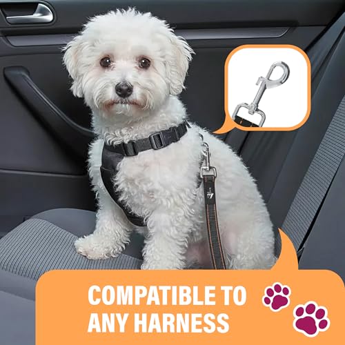 Image of Active Pets Dog Car Harness - Dog Seatbelts for Cars, Trucks, Travel - Tether Belt for Small & Large Dogs (Black, 2 Pack)