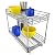 Lynk Professional Double Drawer Pull Out Two Tier Sliding Under Cabinet Organizer, 11w x 21d x 16h -inch, Chrome