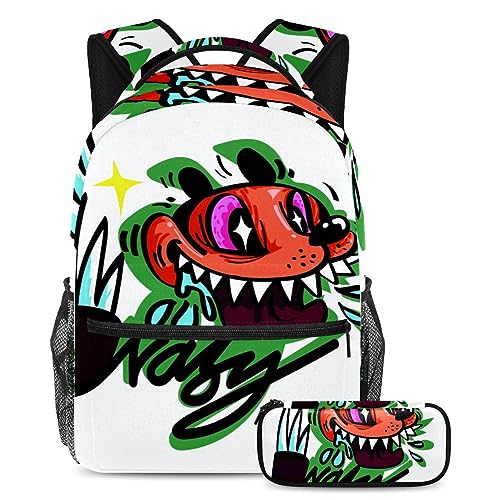 Sac de voyage pour étudiants et sorties scolaires avec grand sac à dos et trousse assortie