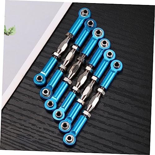 6 piezas de tensor de varilla de aluminio para camión buggy, partes de mejora, fácil instalación, compatible con Epxhsp Racing Hpi, color azul miniatura 3