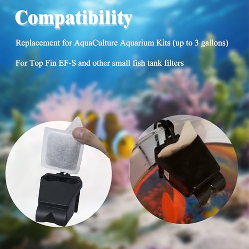 Image of NEWKE 10Pcs XS Filter Cartridges for Tetra Whisper Extra Small Tanks Filter | Extra Small Activated Carbon Replacement Cartridge for Aquarium Kits up to 3 Gallons, Natural Coconut Shell Activated Carbon