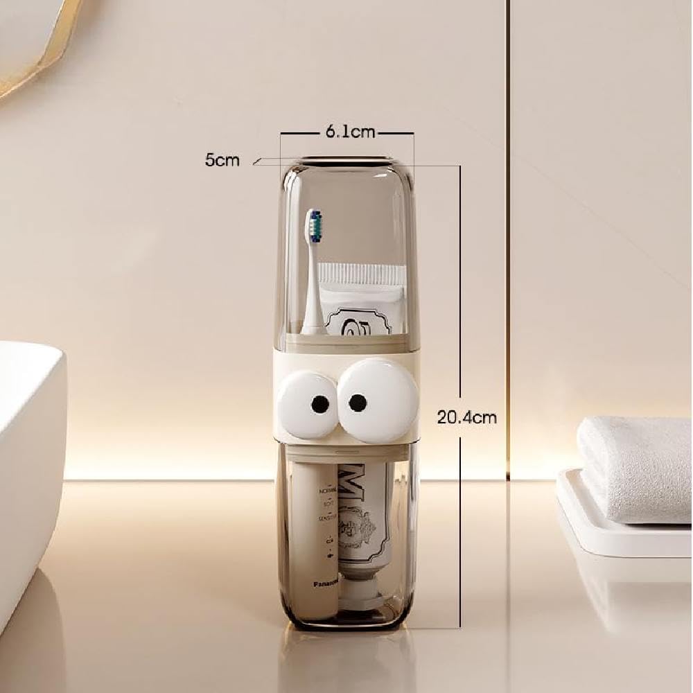 Prostuff.Inยฎ Stylish and Portable Tooth Brush Case Cover Travel Wash Cup, Teeth Cleaning Accessories Storage Suit Holder, Electric Toothbrush High Beauty Three-in-One Travel Gargle Cup 1pcs 1