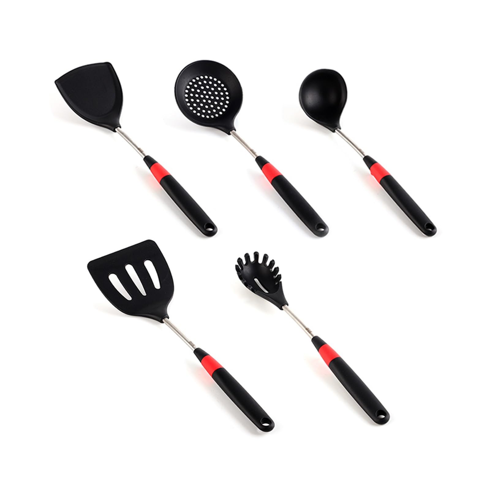 5-teiliges Kochutensilien-Set, Silikon-Küchenutensilien-Set, hitzebeständiges Silikon-Utensilien-Set – Antihaft-Küchenutensilien-Kochgeschirr-Set – Küchenwerkzeuge a