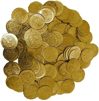 Lakshmi Lotus Gold Plated Copper Pooja Coin Copper Yantra (Pack of 108)
