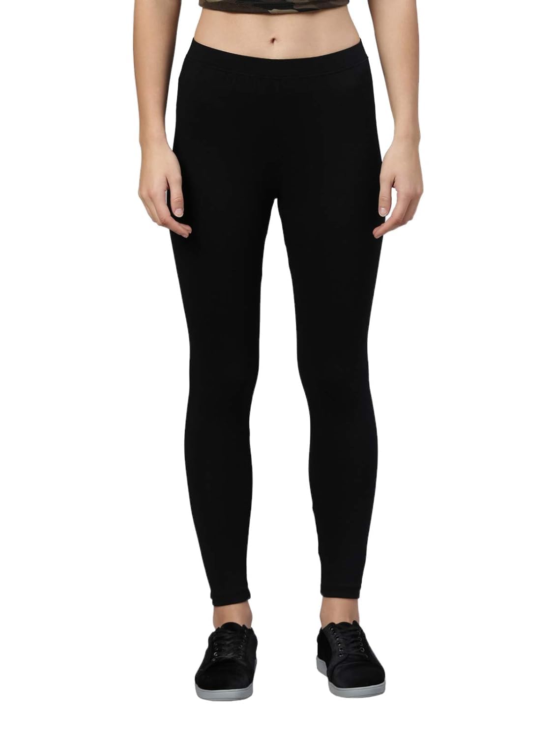 ZAYANQA Regular Fit Solid Stretchable Cotton Leggings for Women Ankle Length with Ultrasoft Wide Elastic Waistband |Western and Ethnic wear Ankle Length Leggings |Fashionwear|-picture-41