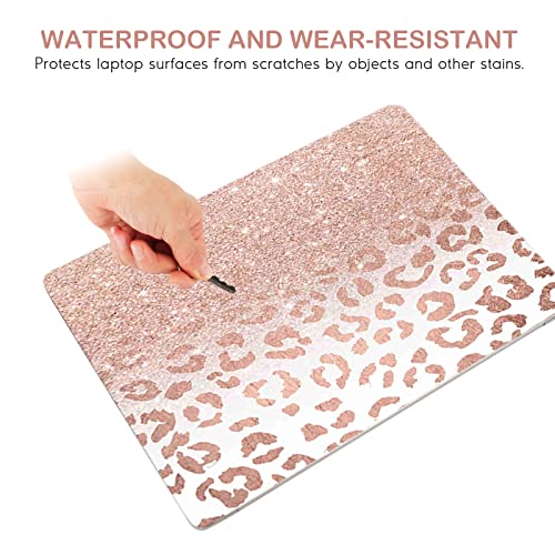 Image of DINKY Laptop Skin Sticker Decal, 12 inch 13 inch 13.3 inch 14 inch 15 inch 15.4 inch 15.6 inch Laptop Universal Reusable Vinyl Skin Stickers Cover Art Decal Notebook PC Personalized Protector-Rose Pink Leopard Print