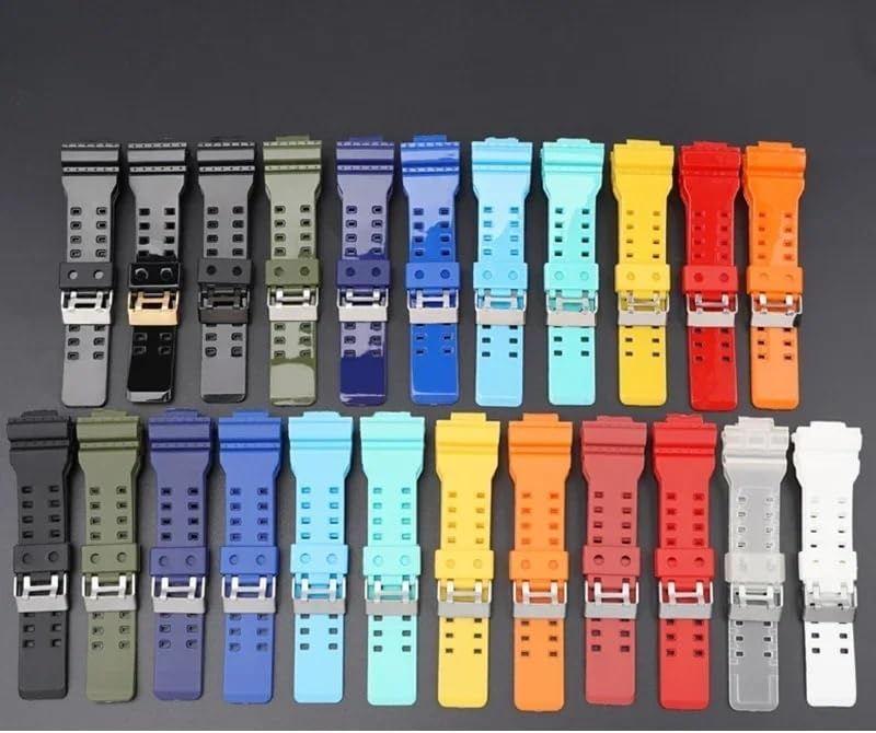 CQDBMD 16mm Waterproof Sports Resin Silicone Watch Strap