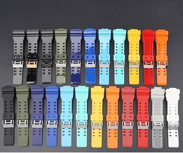CQDBMD 16mm Waterproof Sports Resin Silicone Watch Strap - 1