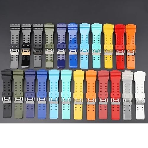 CQDBMD 16mm Waterproof Sports Resin Silicone Watch Strap
