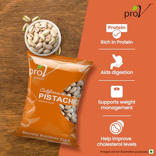 Image of ProV Select California Pistachio | Roasted & Salted | Rich in Protein, Fiber & Healthy Fats | Nutritious Crunchy Snack | 200g