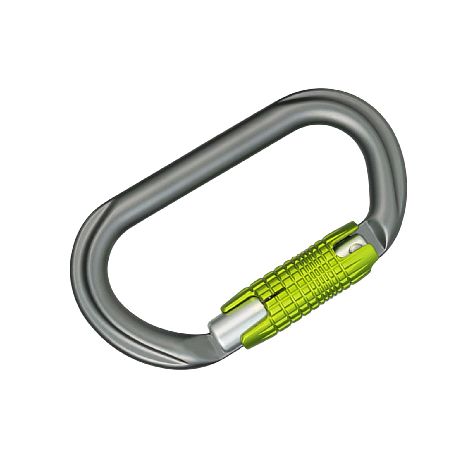 Mosquetón de aleación de aluminio de 25 KN, gancho en forma de D con diseño de bloqueo de tornillo de seguridad para escalada en roca, camping, hamacas de seguridad
