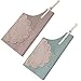 Xiuyer Grembiule da Cucina Regolabile con Tasche, 2 Pezzi Grembiuli Impermeabile Oxford Apron per Casa Ristorante Caffetteria Uomo e Donne(Verde Marrone)
