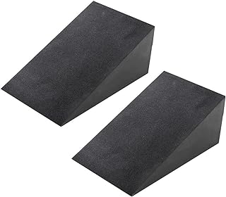 Jevina Lot de 2 blocs de yoga et tapis de yoga, rampe réglable pour squats, planche d'inclinaison, amélioration de la force pour les squats et les soulevés de terre