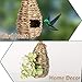 AQUEENLY Hummingbird House Set of 3 Hand Woven Hummingbird Houses Nest Small Hanging Audubon Birdhouse