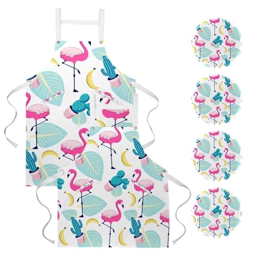 Tablier de serveuse tropical pour la pâtisserie et le nettoyage de la maison